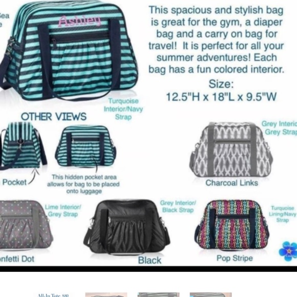 3 for $15 sale ~ Thirty-One All-In Tote NWT - Picture 2 of 5